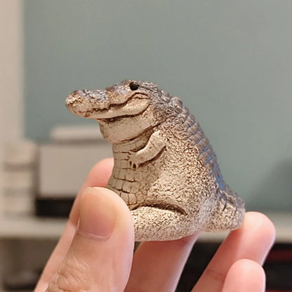 Crocodile Tea Pet Resin Ornament