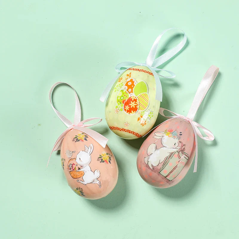 3 Pcs Easter Eggs Bunny Easter Decoration Basket 7 Cm Foam Eggs Home Decor Festoons Hen Party Room Deco Easter Decoration 2024