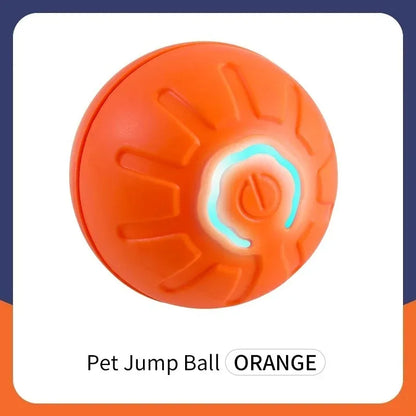 Interactive Rechargeable Pet Toy Ball – Automatic Bouncing & Rolling with RGB LED Lights for Dogs & Cats