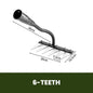 Carbon Steel Garden Hand Rake - 5/6/7/8-Tine Weeding Hoe (1-Pack)