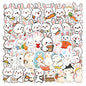 60/120PCS Cute Animal Series Rabbit Graffiti Stickers Luggage Water Cup Scooter Stickers