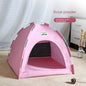 Removable Pet Tent Bed Semi-Enclosed Fleece Cat & Small Dog Sofa Basket Cozy Cave Sleeping Bed for Indoor Room Decor
