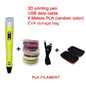 USB Rechargeable 3D Printing Pen with 9M PLA Filament (1.75mm) — Adjustable Speed, 180–220°C Heat, DIY 3D Pen for Kids & Adults