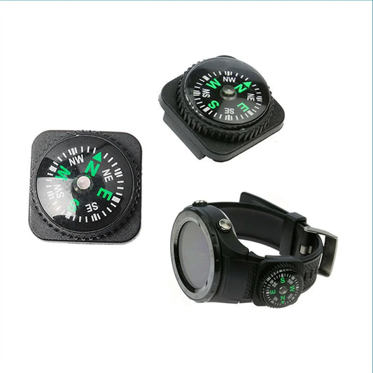 4-Pack Mini Belt Buckle Compass - Portable Button Compass for Paracord Bracelets, Watch Bands & Survival Kits