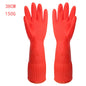 1 Pair Silicone Dishwashing Gloves – Rubber Scrubber Gloves for Household Kitchen Cleaning, Long & Durable