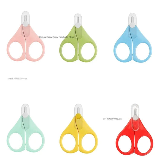 Baby Safety Nail Clippers & Scissors - Mini Stainless Steel Rounded Tip Trimmer for Newborns and Infants