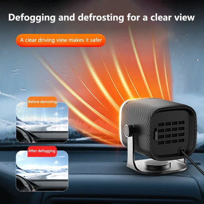 12V/24V Car Electric Heater & Cooling Fan Windshield Defogger Defroster