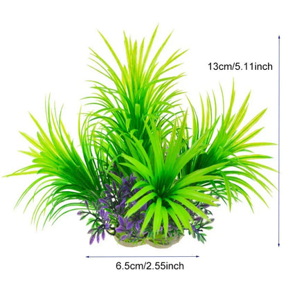 Artificial Aquarium Plants — Plastic Underwater Decorations for Fish Tanks, Realistic Aquarium Decor