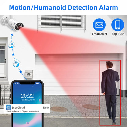 Hiseeu 1536P Wireless Outdoor IP Camera