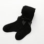 Baby Girls Cotton Mesh Tights with Bowknot - Infant & Toddler Pantyhose 0-4 Years