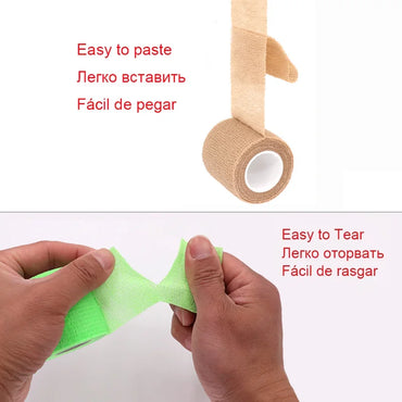 Colorful Self-Adhesive Elastic Sports Tape Wrap 5cm x 4.8m (2.0in x 15.7ft), Knee Wrist Ankle Finger Support Bandage for Tattoo and Pets