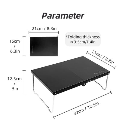 Portable Foldable Camping Table Ultralight Mini MDF Picnic & Coffee Table for Hiking