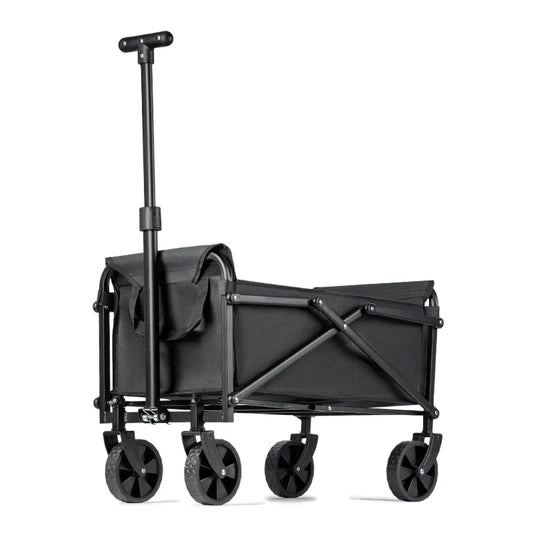Heavy-Duty Foldable Portable Utility Cart — 4-Wheel Collapsible Wagon for Camping, Beach & Shopping