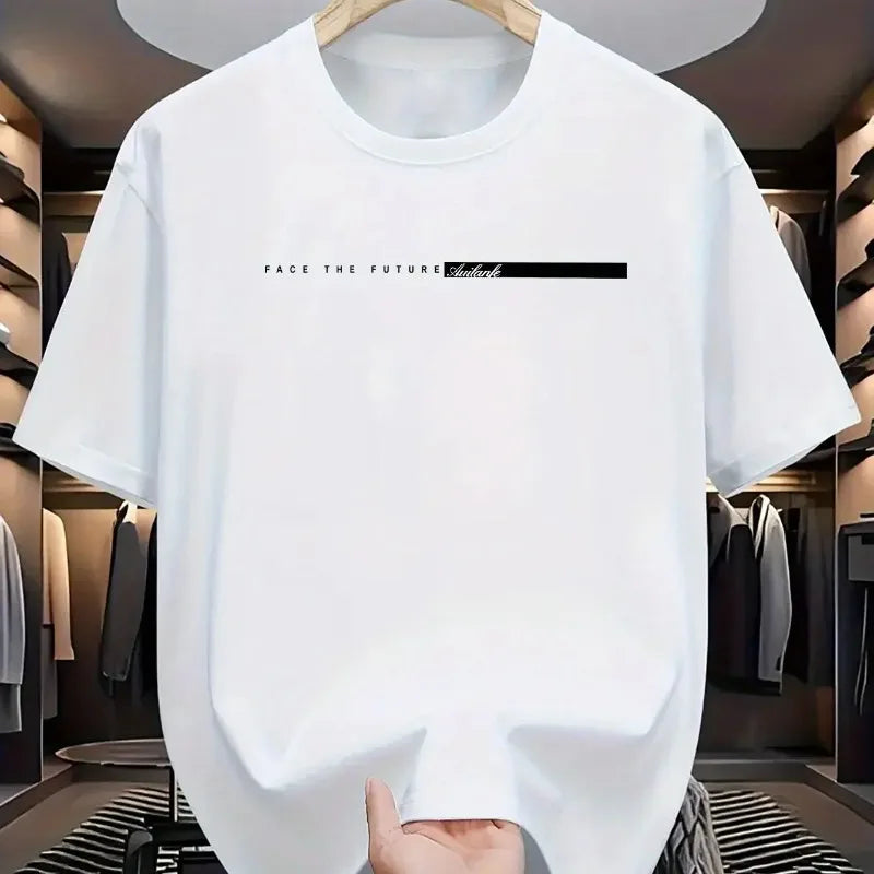 Unisex Summer 100% Cotton Loose Fit Short Sleeve Crew Neck T-Shirt - Lightweight Breathable Casual Tee