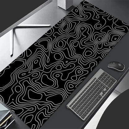 Black-and-White Topographic Mouse Pad, 3 Sizes