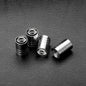 4-Pack Metal Tire Valve Stem Caps – Aluminum Alloy Wheel Valve Covers, Universal Fit (Silver/Black)