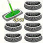 2 colors optional. 4 high-quality reusable mop pads: washable, durable, for dry & wet use, highly absorbent.