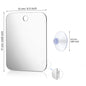 Fogless Acrylic Shower Mirror 6-Inch (15 cm) – Portable Travel Shaving & Makeup Mirror, Self-Contained Bathroom Mirror