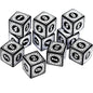 10-Piece Acrylic D6 Dice Set 16mm (0.63 in) – Carved Six-Sided Game Dice for RPG, Dungeons & Dragons & Board Games