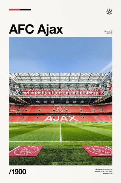 Famous Stadium Football Poster Football Fans Wall Art Decor Canvas Painting Stadium Minimalist Prints Aesthetic Wall Decoration