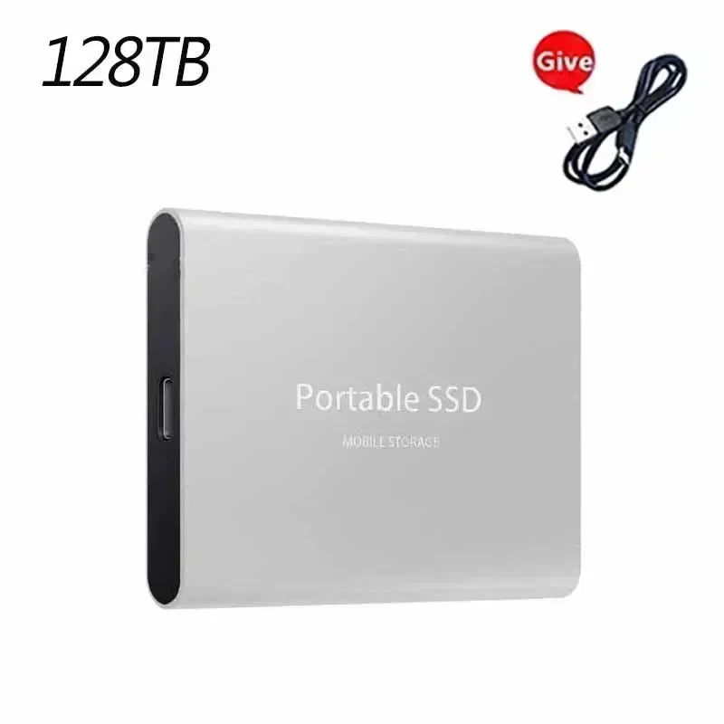 External Hard Drive High Speed Hard Disk 256TB USB3.1 Portable 128TB for Pc/Laptop/Mac/Phone Solid State Disk