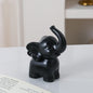 1pc Collectible figurine  , Simple modern black and gold elephant ornament home decor small sculpture.