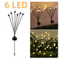 6/8/10 LED Solar Powered Garden Lights Firefly Lights Outdoor Waterproof Vibrant Swaying Lights for Patio Pathway Decoration
