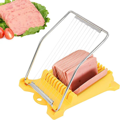Stainless Steel Luncheon Meat & Egg Cutter — Multi-Function Banana, Cheese & Strawberry Slicer Kitchen Tool