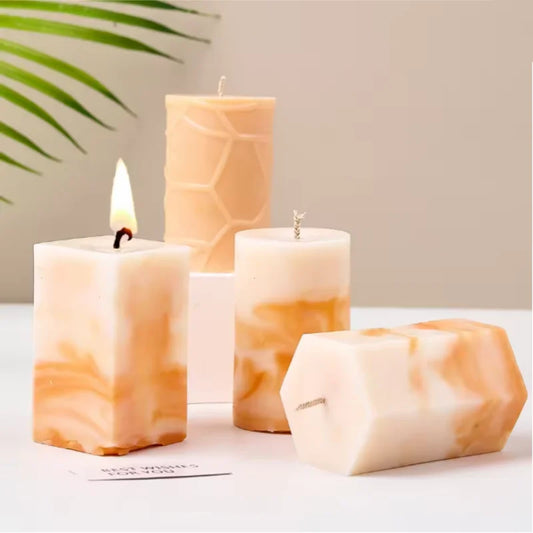 3D Geometric Silicone Cylinder Candle & Soap Mold for DIY Aromatherapy Home Decor
