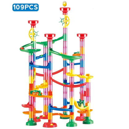 Marble Run Race Track Building Blocks 3D Maze Toy