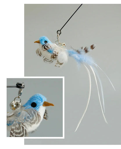 Interactive Feather Cat Toy – Feather Teaser for Cat Play & Exercise