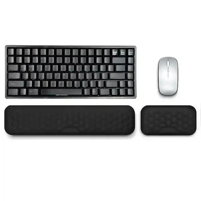 2-Piece Memory Foam Wrist Rest Set — Ergonomic Keyboard & Mouse Support with Non-Slip Base for Laptop & Desktop