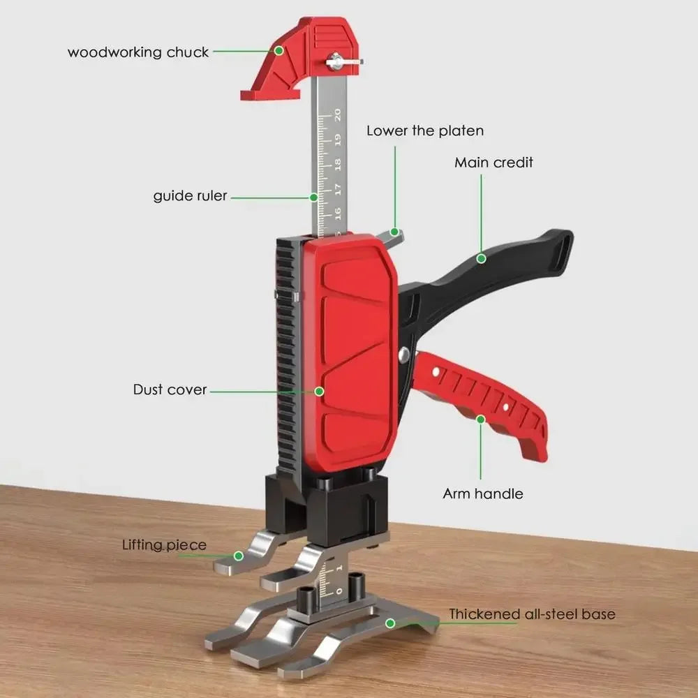 Cabinet lifting and alignment tool