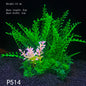 Artificial Aquarium Plants – Plastic Underwater Green Shrubs with Resin Base, Fish Tank Decoration