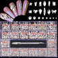 21 Grid Nail Art Rhinestone Set - Multi-Style Flat Bottom Glass Diamonds