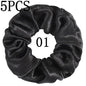 10/5 Pcs Satin Hair Scrunchies Set for Women & Girls – Soft Silk Elastic Hair Bands | Elegant Solid Color Ponytail Holders & Headwear Accessories