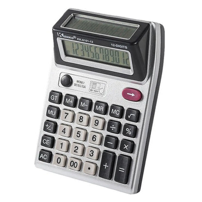 Foldable Flip Cover Solar Calculator Portable 12-Digit Large LCD Financial Office Calculator