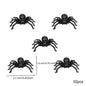 50pcs Halloween Spiders Decorations Small Black Plastic Spiders Haunted House Spider Decoration Simulation Tricky Toy