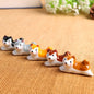 set Chopstick Rest Table Decor Ceramic Frog Chopsticks Spoon Rack Holder Durable Ornaments Set Fork Knife Stand Cat Tableware