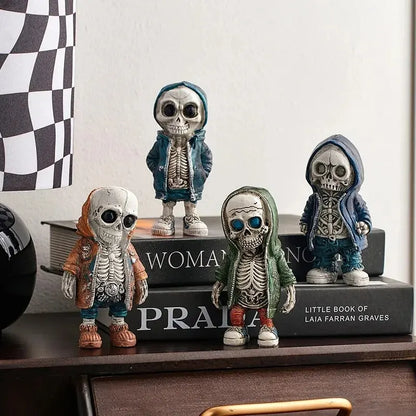 Halloween Resin Skeleton Figurines, 15 x 6 x 4cm, 1 or 4 Pieces