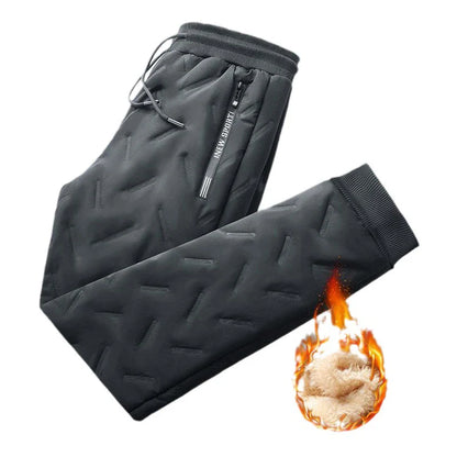 Women's Winter Thickened Plush Straight Drawstring Pants - Warm Fleece Lined Joggers