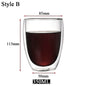Clear Double Wall Insulated Glass Cups — 5 Sizes | Coffee, Espresso, Tea, Beer & Whiskey Mugs