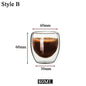 Clear Double Wall Insulated Glass Cups — 5 Sizes | Coffee, Espresso, Tea, Beer & Whiskey Mugs