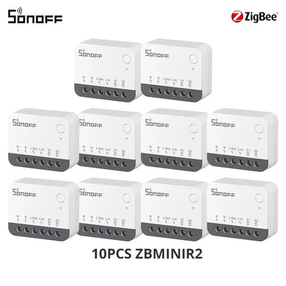 SONOFF ZBMINIR2 Extreme Zigbee Smart Switch Detach Relay External Switch Remote Control via eWeLink Compatible With Zigbee Hub