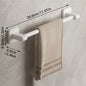 Self-Adhesive Double Towel Bar No-Drill Bathroom Towel Rack White/Gray