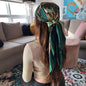 Satin Square Scarf – Elegant 2025 Print Hijab, Shawl & Hair Wrap