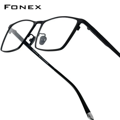 FONEX Titanium Square Glasses – Ultralight Men’s High-End Eyewear