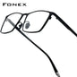 FONEX Titanium Square Glasses – Ultralight Men’s High-End Eyewear