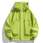Men’s Waterproof Windbreaker Hooded Jacket – Lightweight Zipper Softshell Bomber for Hiking, Camping & Everyday Wear