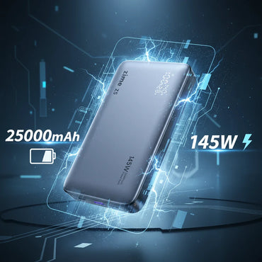25000mAh 145W Portable Power Bank USB-C PD 3.1 Fast Charging for Laptop Phone with LED Display